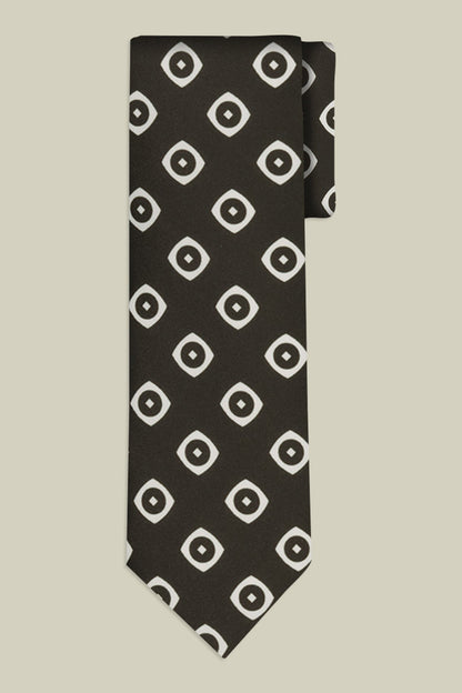 Men's macro patterned tie