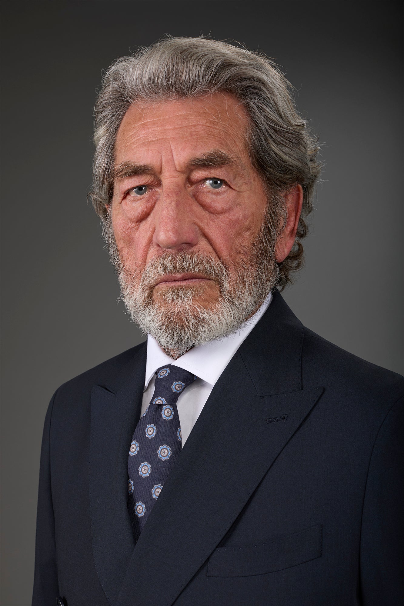 Men's macro patterned tie Dk Blue