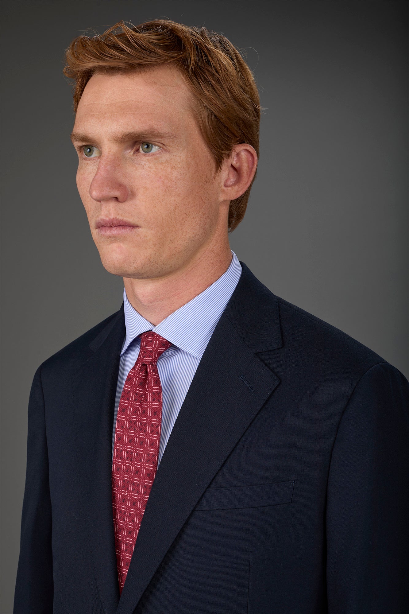 Men's macro patterned tie Red