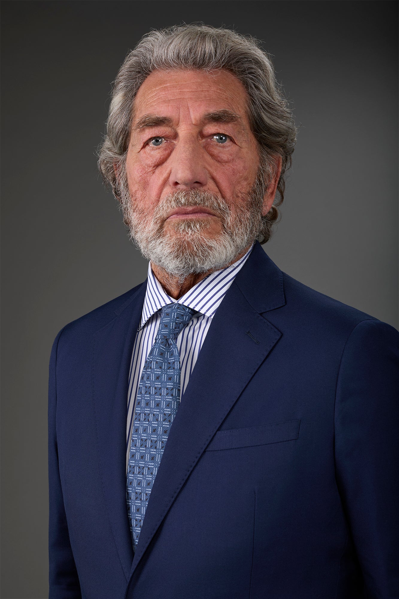 Men's macro patterned tie Dk Blue