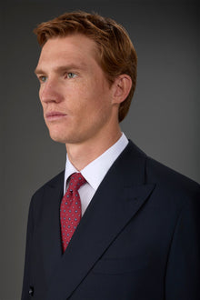 Men's micro patterned tie Red