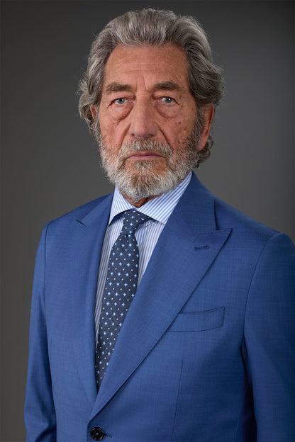 Men's micro patterned tie Dk Blue