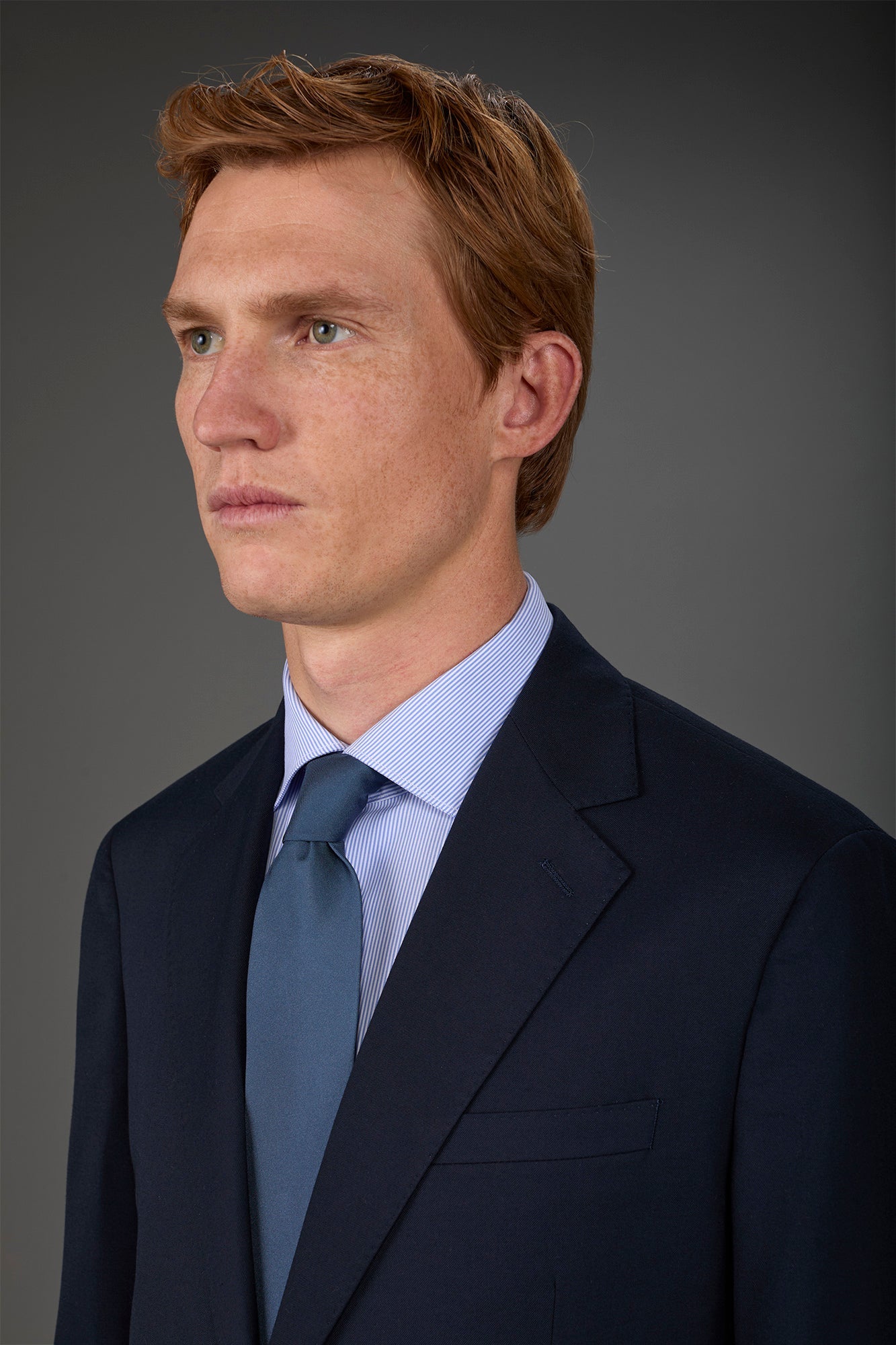 Men's single-colour silk tie Avio