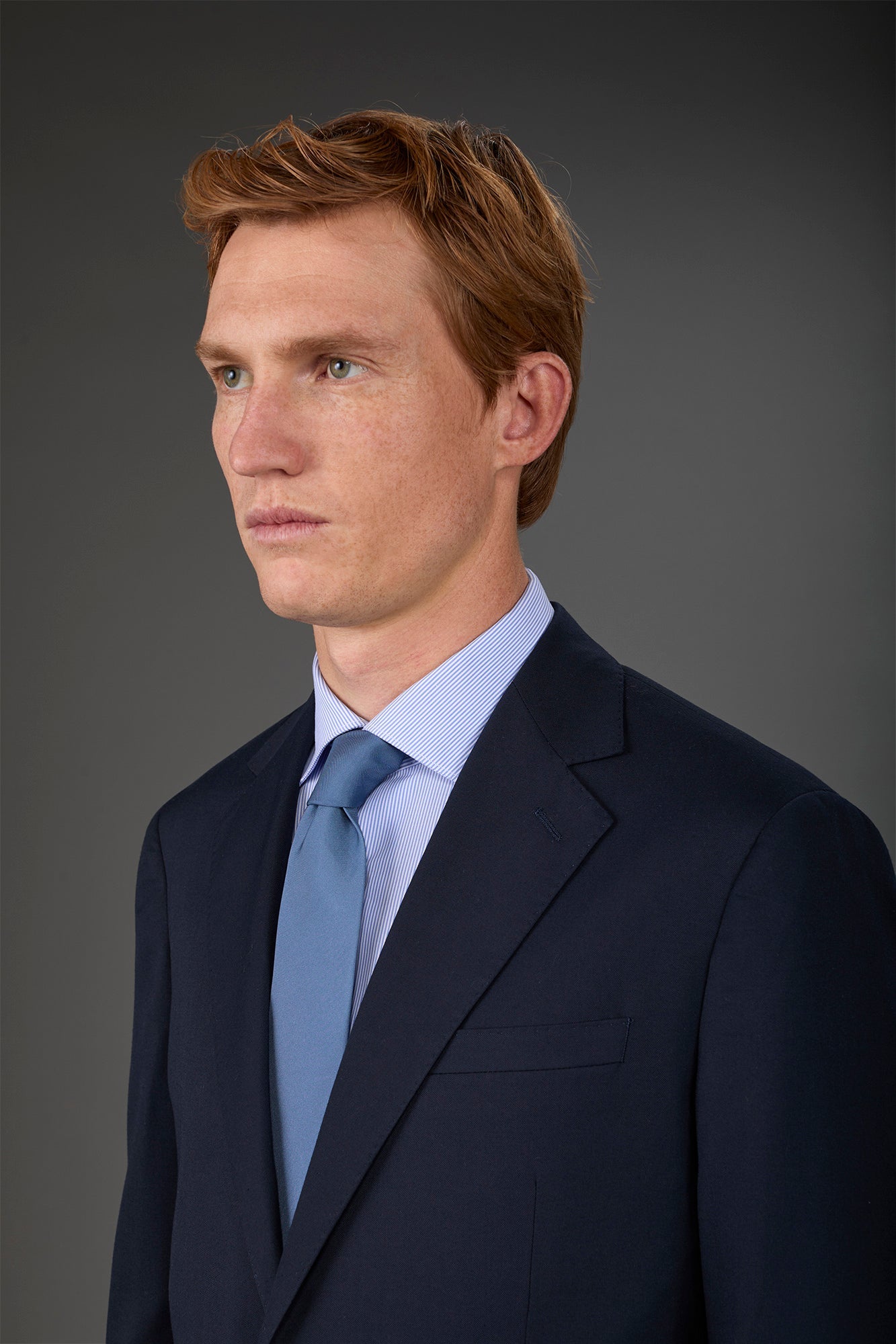 Men's single-colour silk tie Indigo