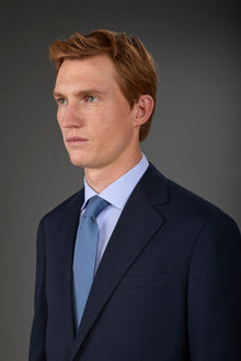 Men's single-colour silk tie Indigo