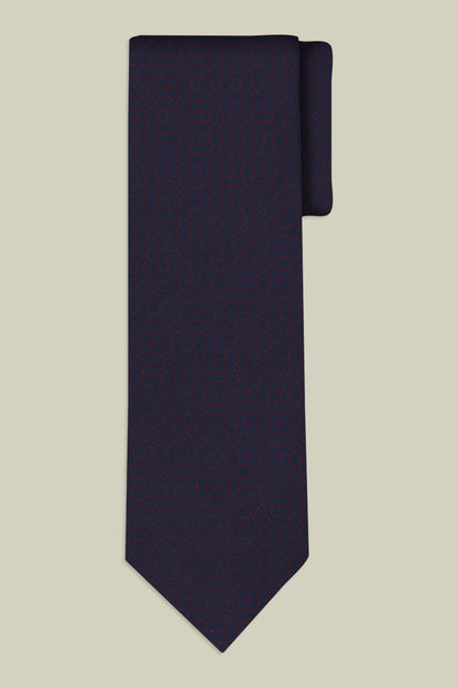 Men's micro patterned silk tie