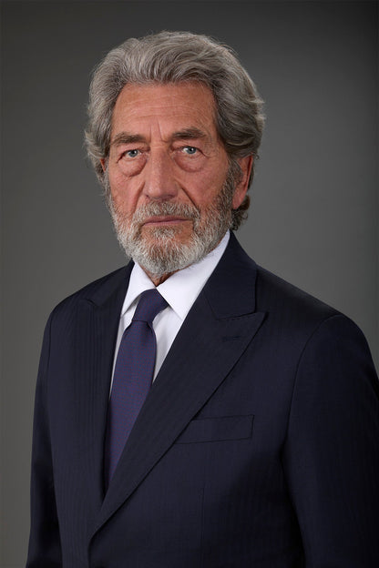 Men's micro patterned silk tie Dk Blue/Bordeaux