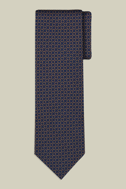 Men's micro patterned silk tie