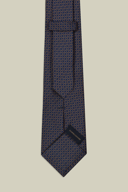 Men's micro patterned silk tie