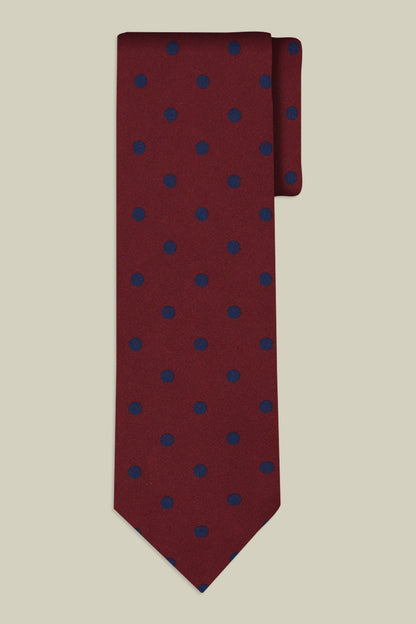 Men's polka dot silk tie