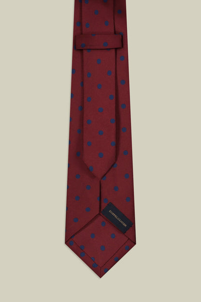 Men's polka dot silk tie