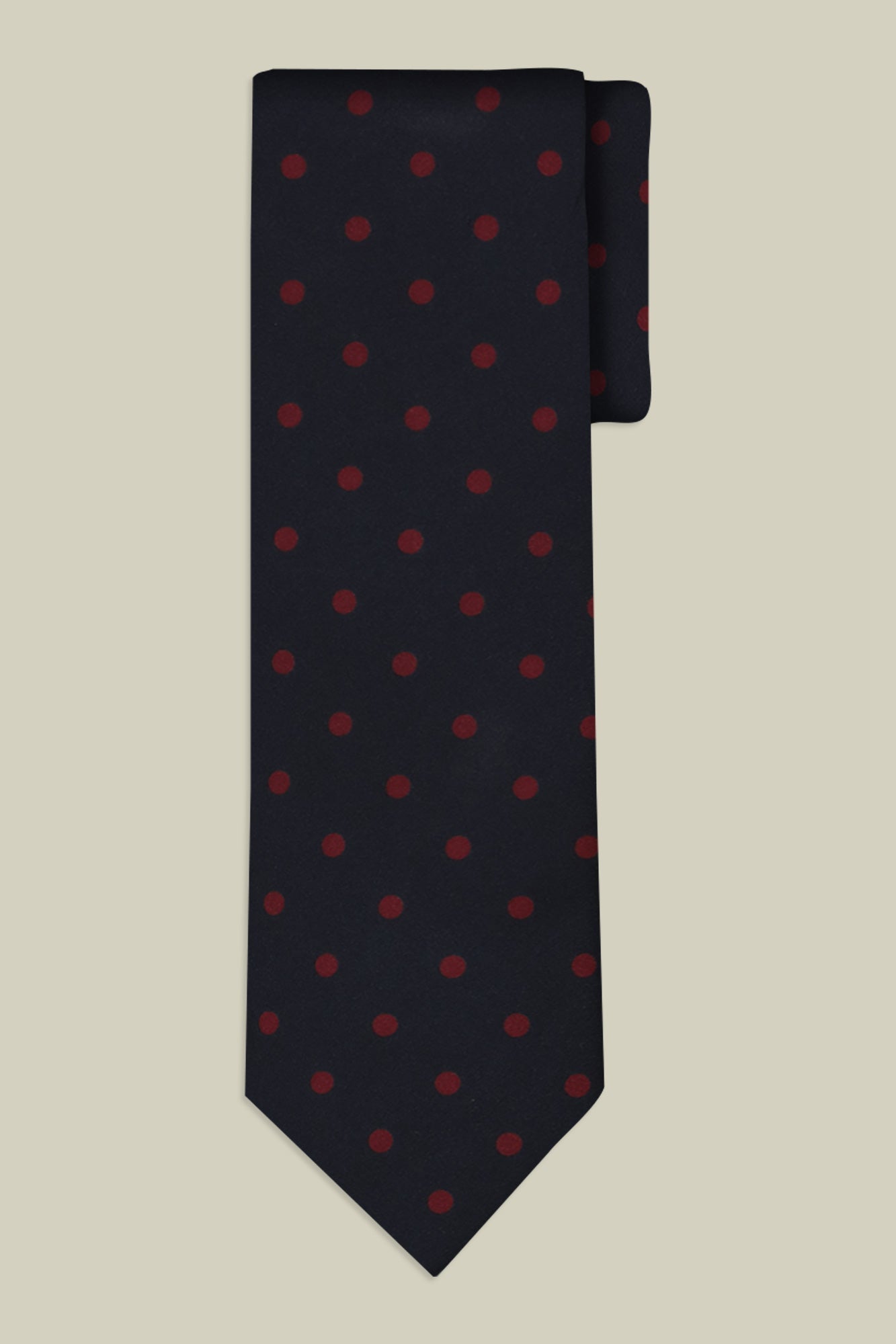 Men's polka dot silk tie