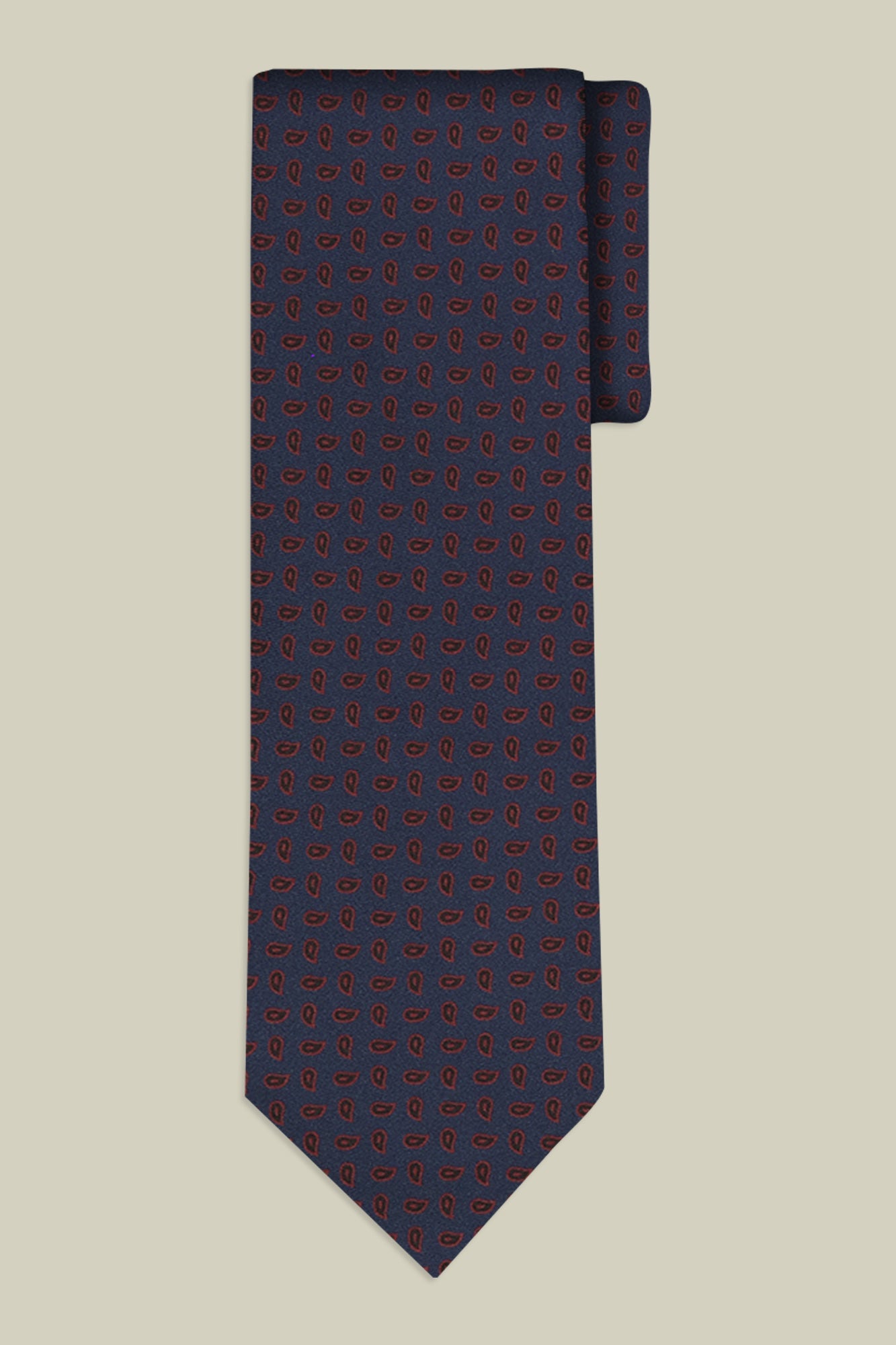 Men's micro paisley patterned silk tie