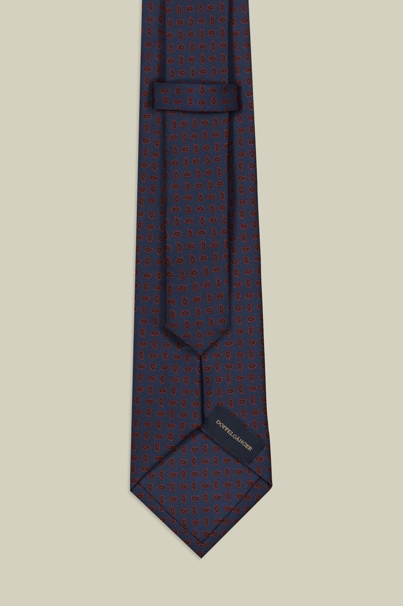 Men's micro paisley patterned silk tie