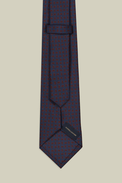 Men's micro paisley patterned silk tie