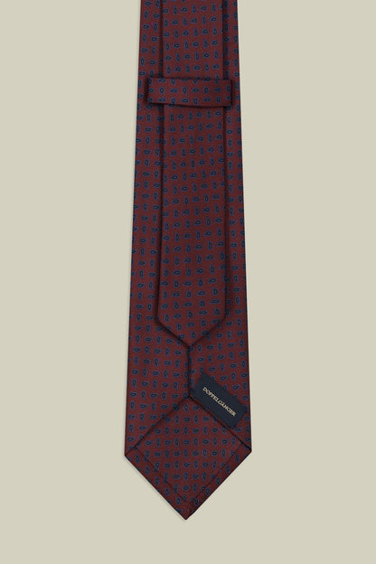Men's micro paisley patterned silk tie