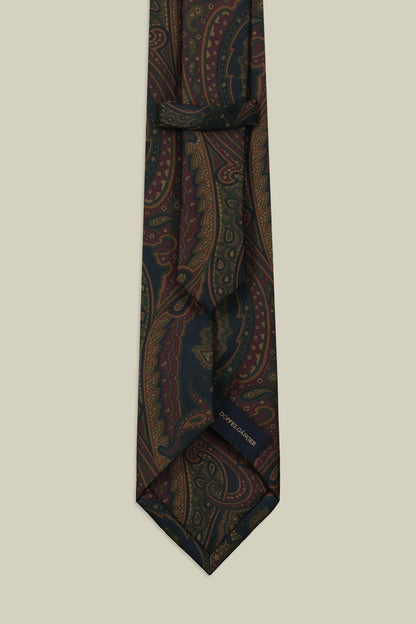 Men's macro paisley patterned tie