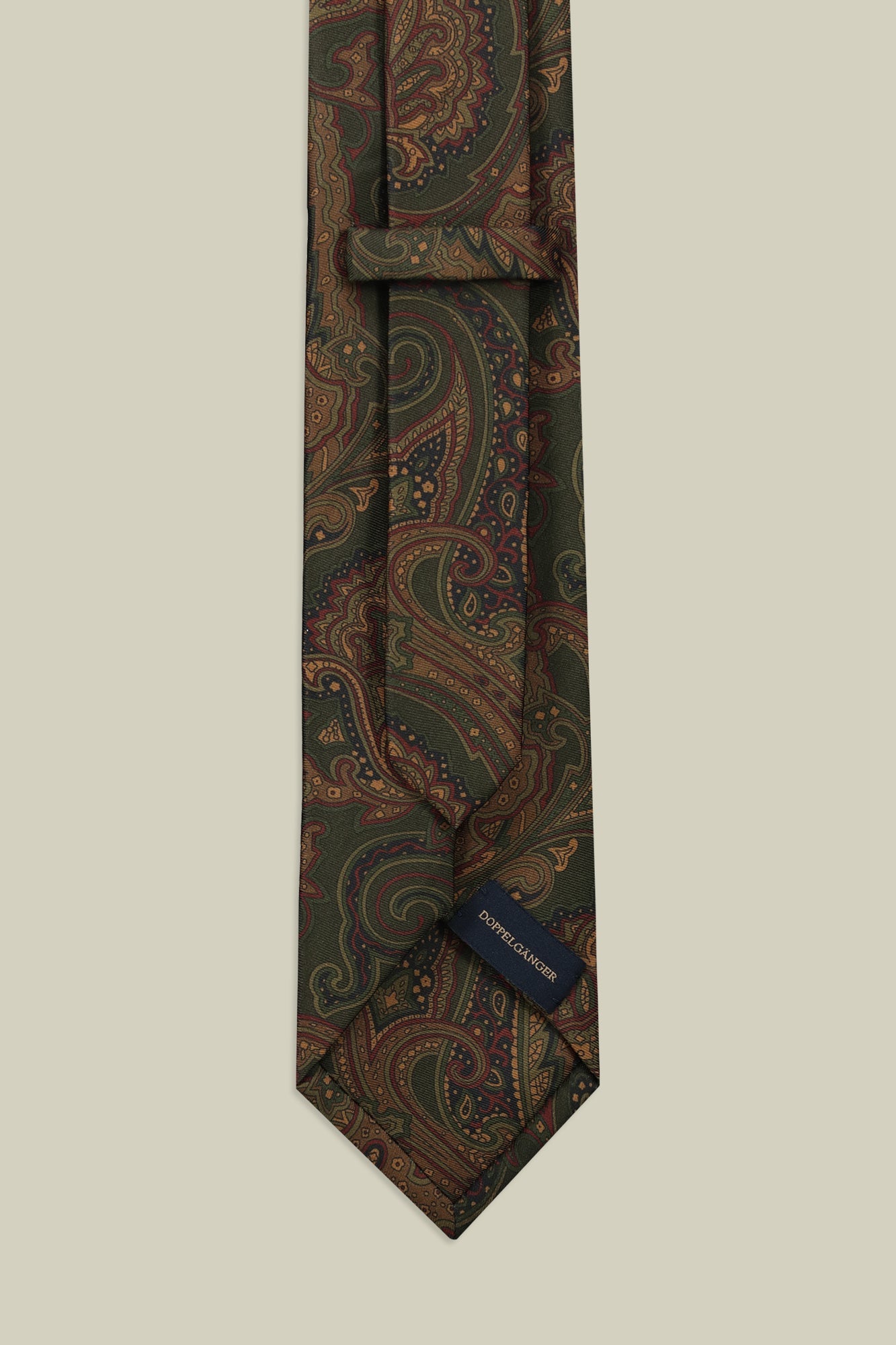 Men's macro paisley patterned tie