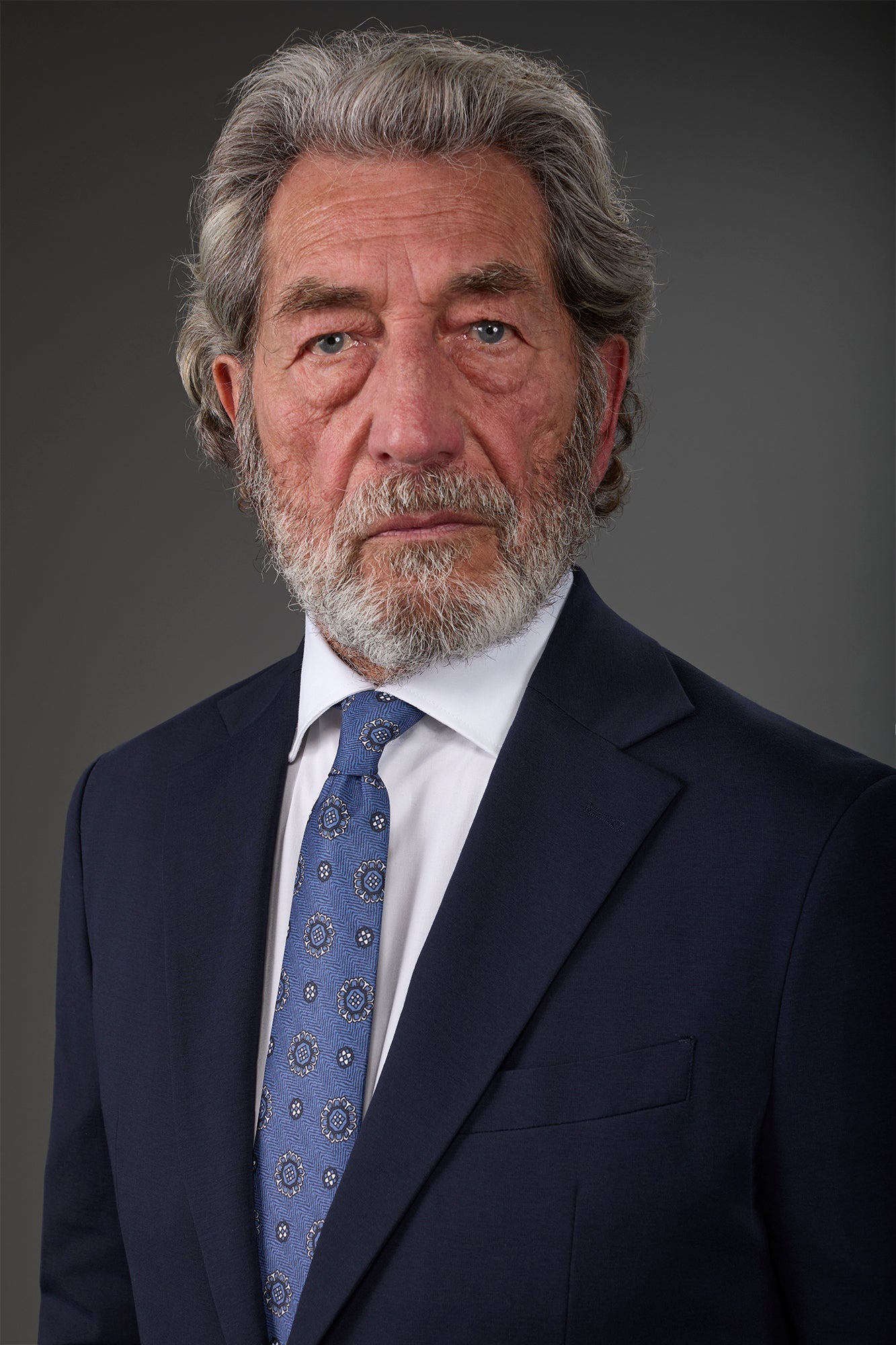 Men's macro patterned tie Dk Blue