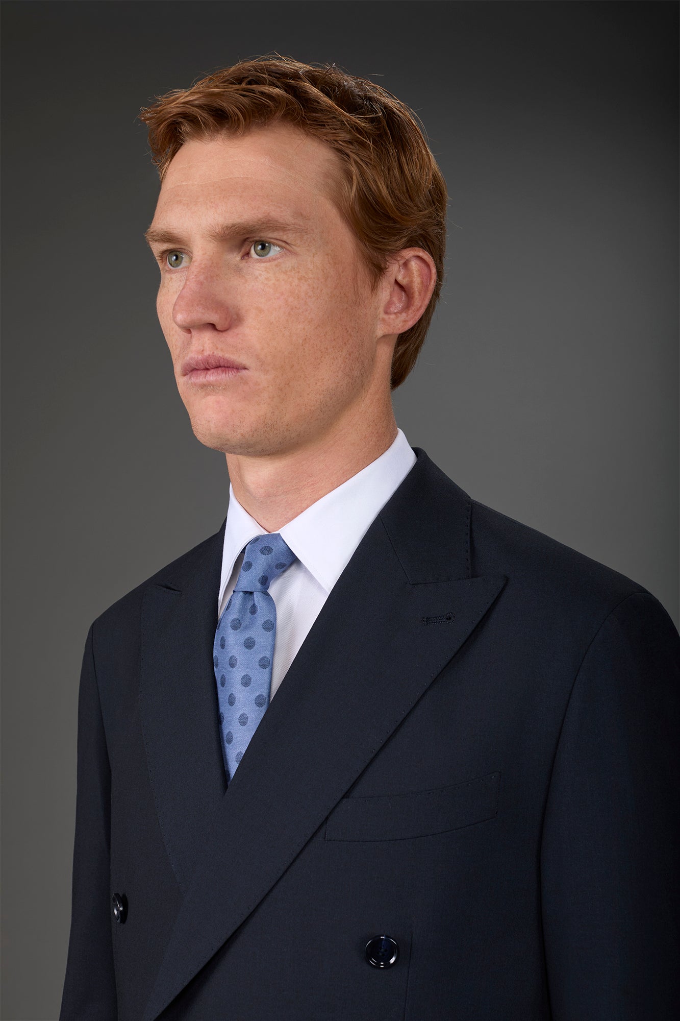 Men's polka dot tie Lt Blue