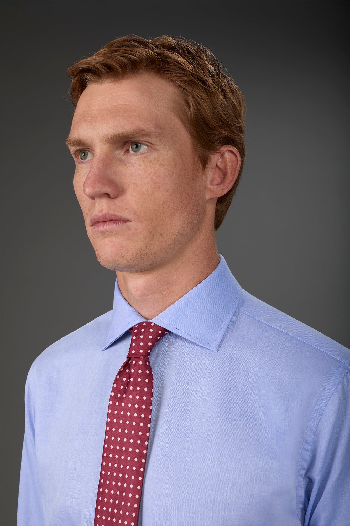 Men's micro polka dot tie Red