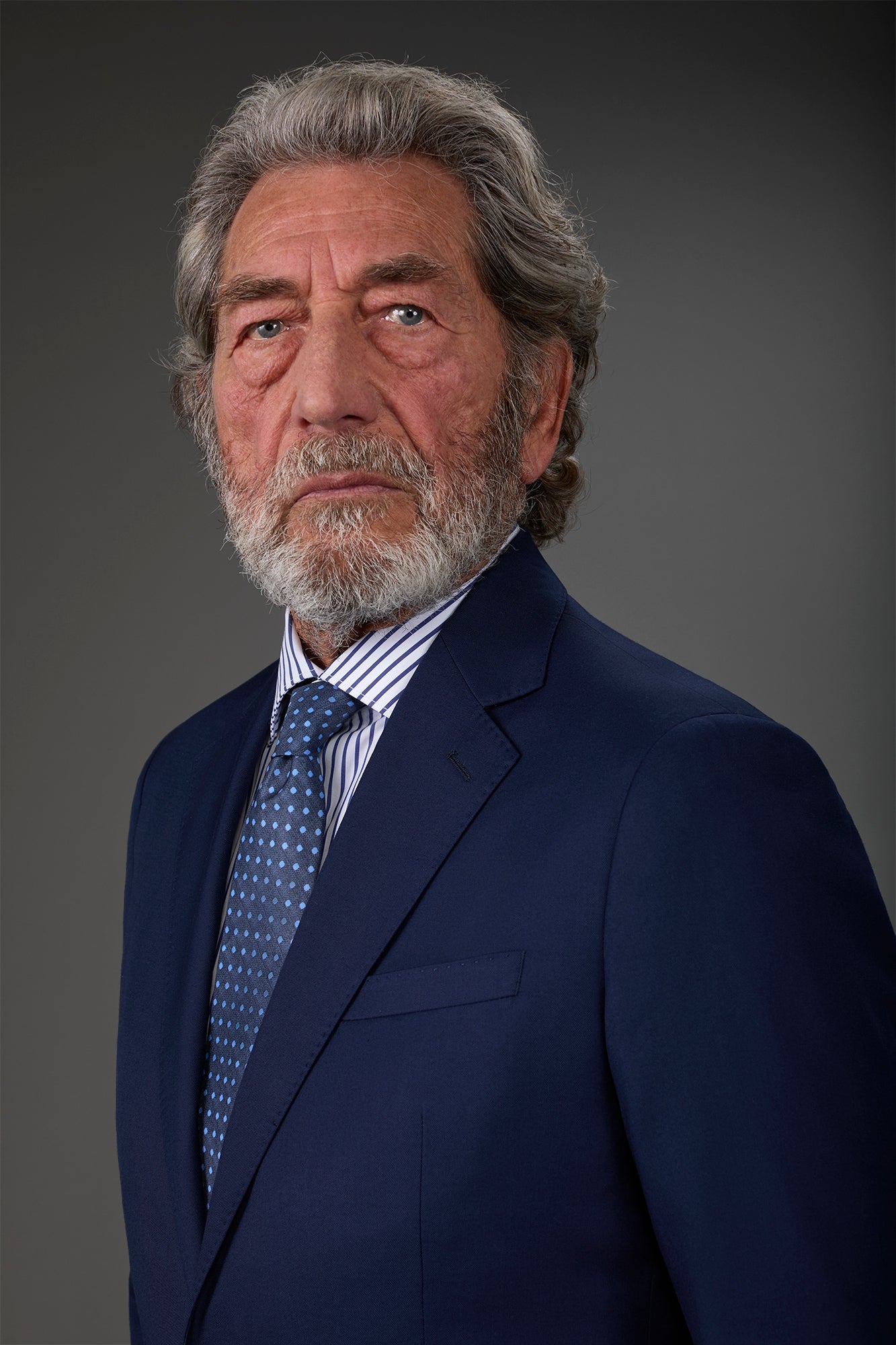 Men's micro polka dot tie Dk Blue