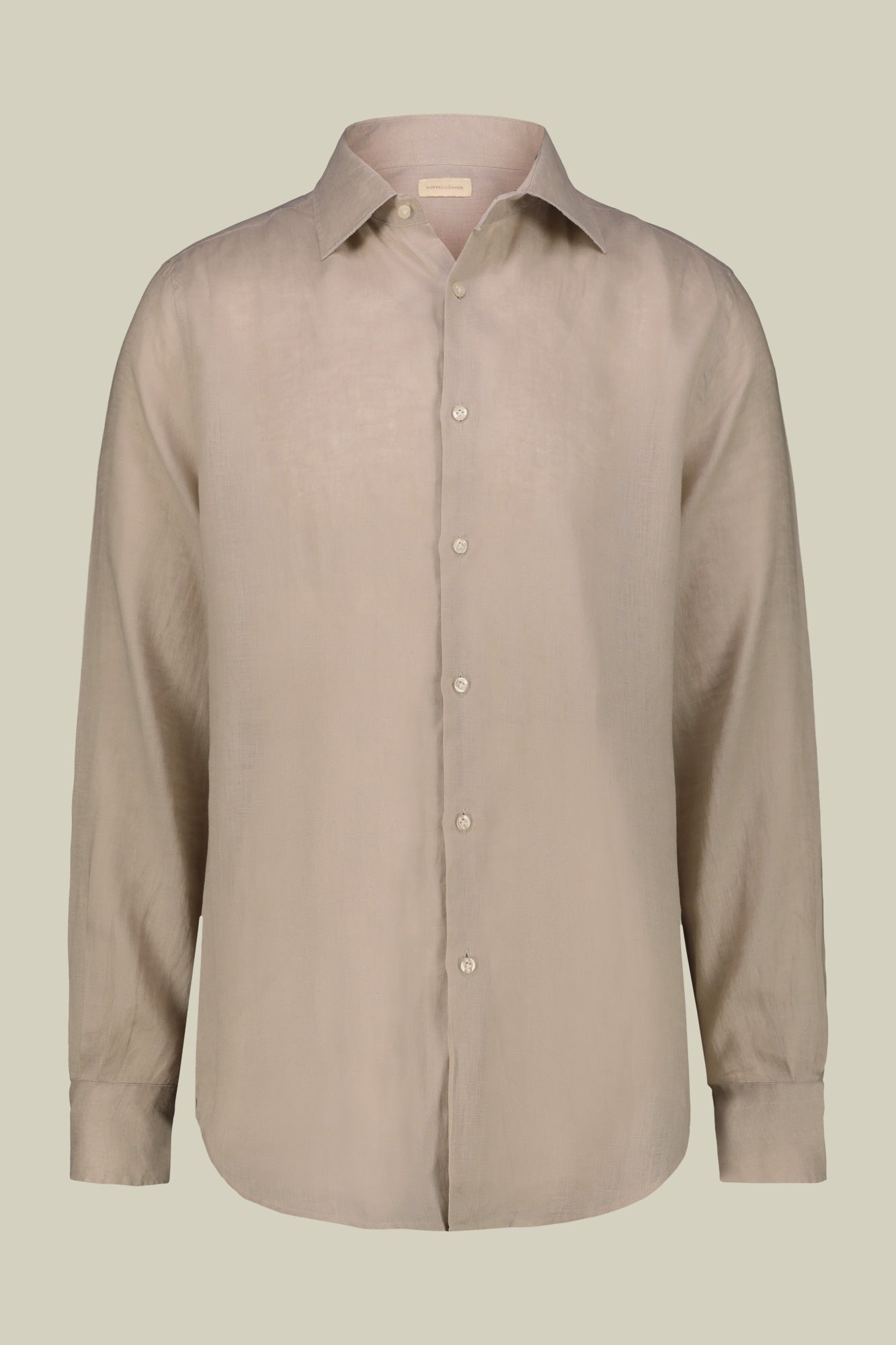 Men's casual shirt with classic collar, 100% linen
