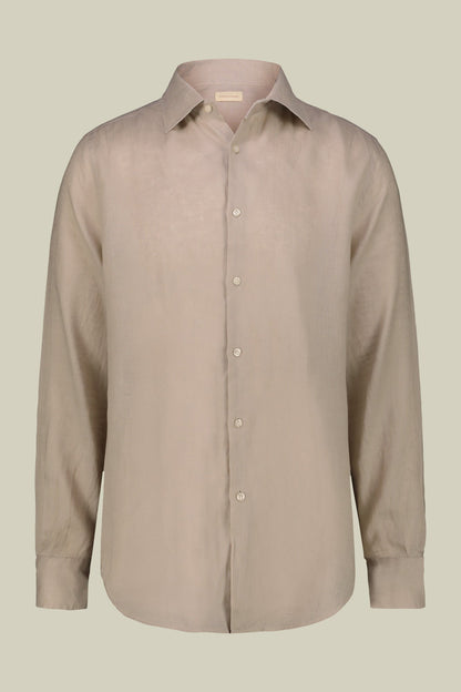 Men's casual shirt with classic collar, 100% linen