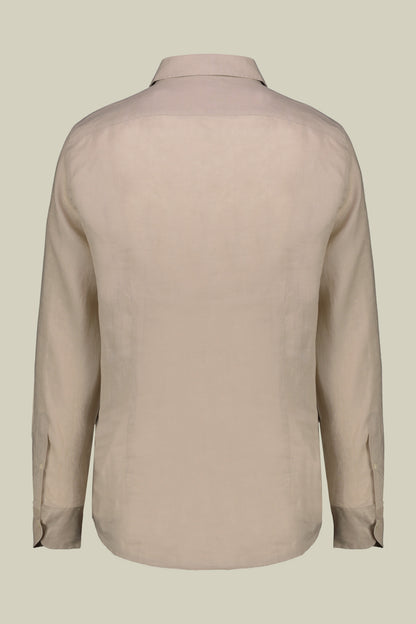 Men's casual shirt with classic collar, 100% linen