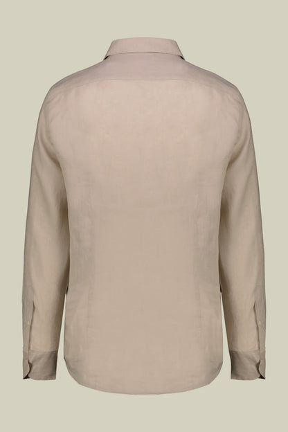 Men's casual shirt with classic collar, 100% linen