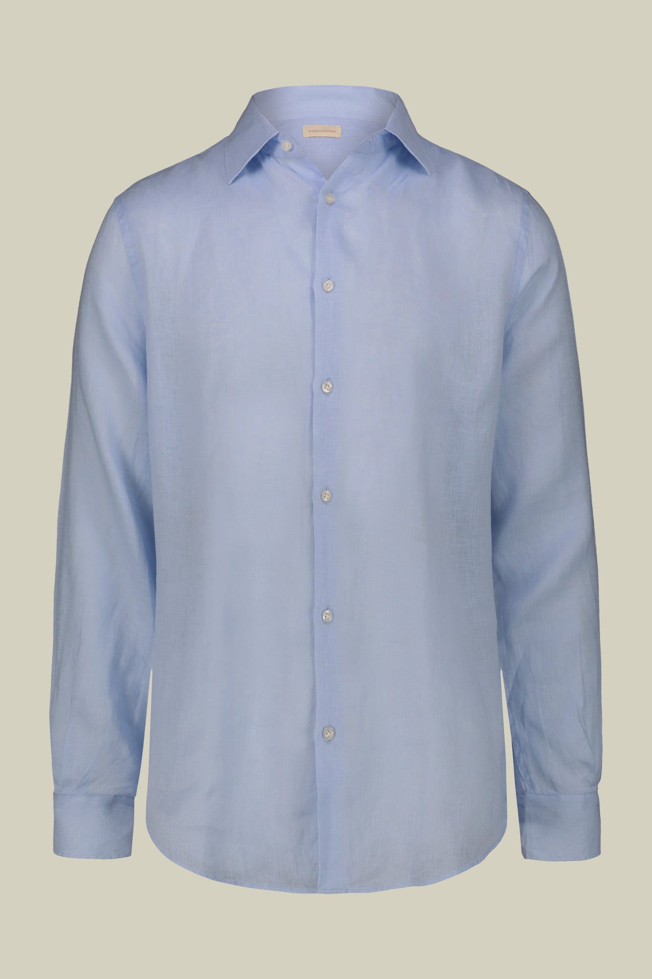Men's casual shirt with classic collar, 100% linen