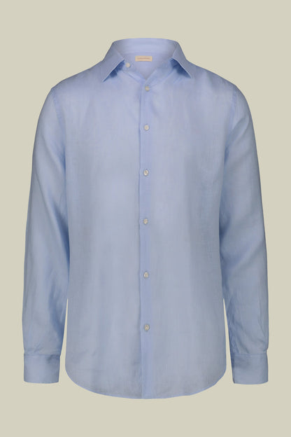 Men's casual shirt with classic collar, 100% linen