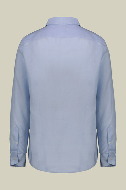 Men's casual shirt with classic collar, 100% linen