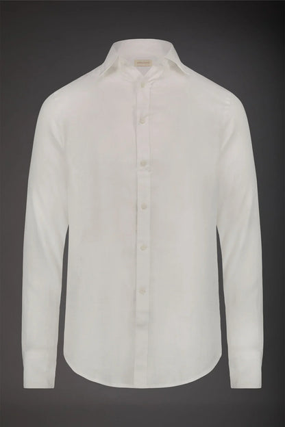 Men's casual shirt with classic collar, 100% linen