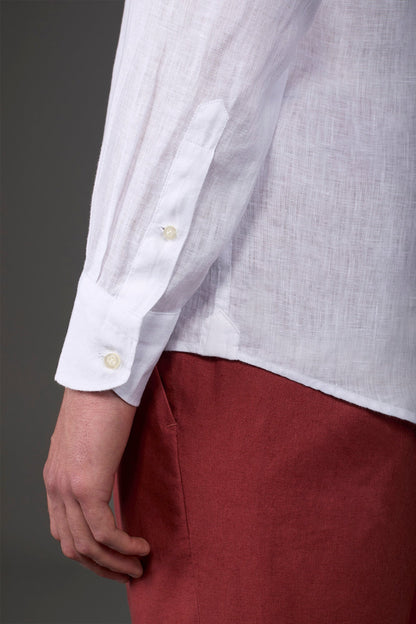 Men's casual shirt with classic collar, 100% linen