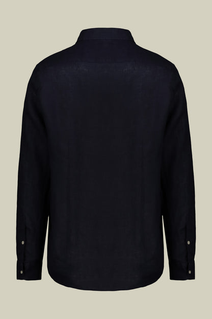 Men's casual shirt with classic collar, 100% linen