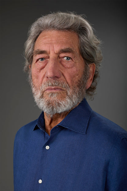 Men's casual shirt with classic collar, 100% linen