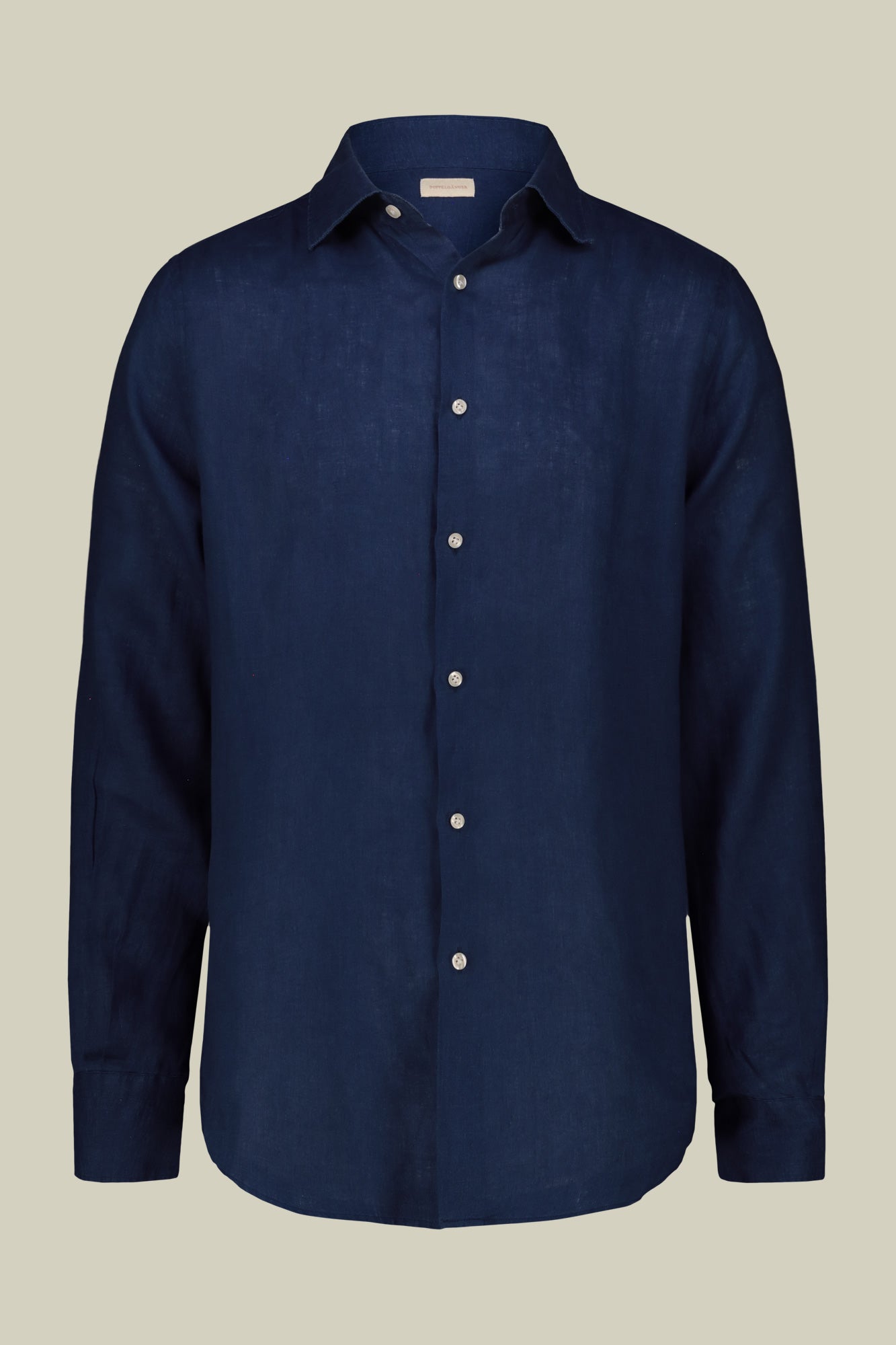 Men's casual shirt with classic collar, 100% linen