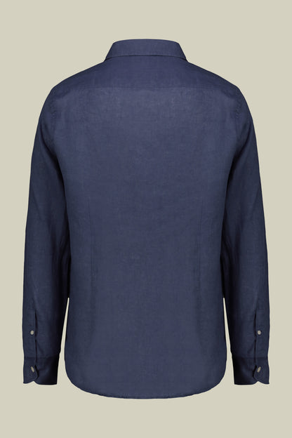 Men's casual shirt with classic collar, 100% linen