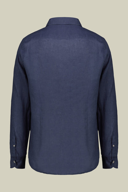 Men's casual shirt with classic collar, 100% linen