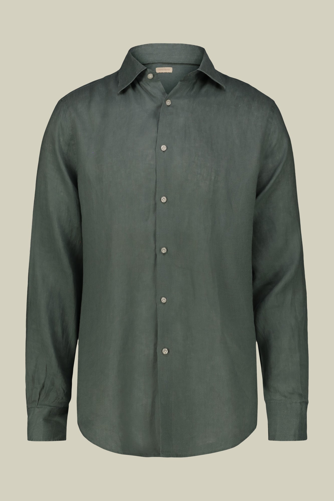 Men's casual shirt with classic collar, 100% linen