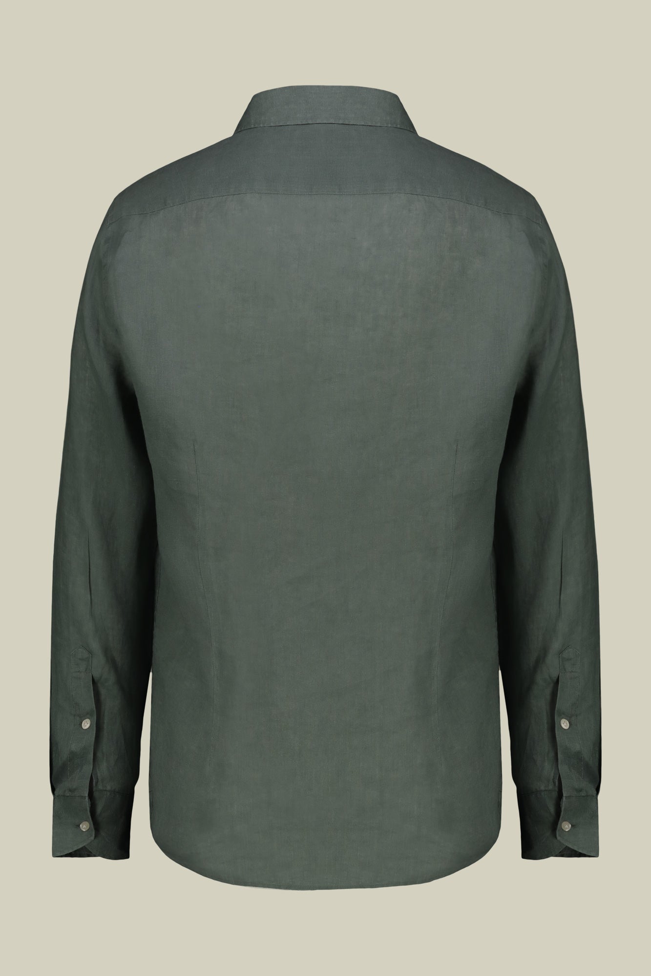 Men's casual shirt with classic collar, 100% linen