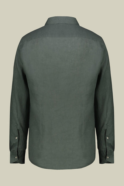 Men's casual shirt with classic collar, 100% linen