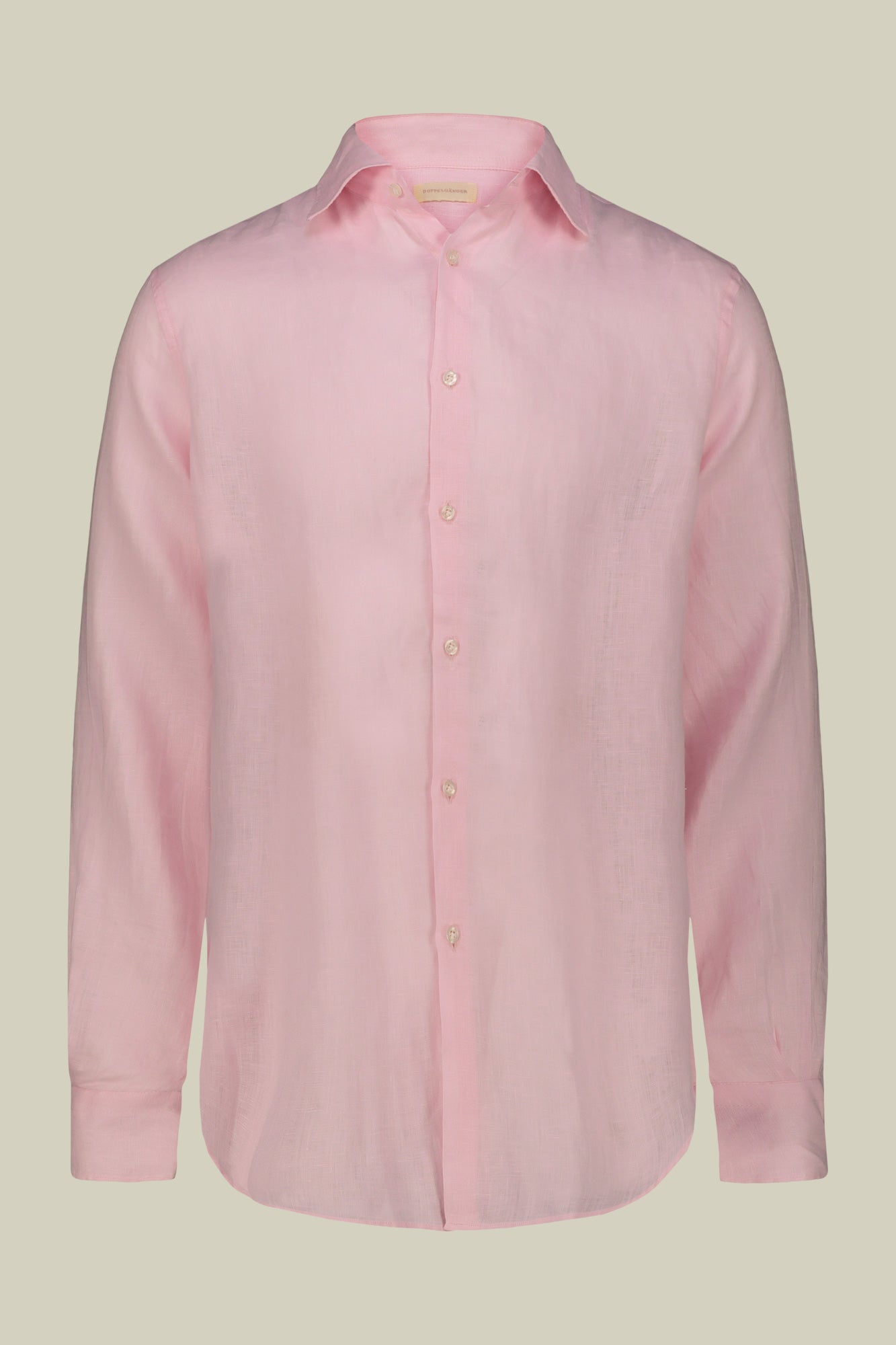 Men's casual shirt with classic collar, 100% linen