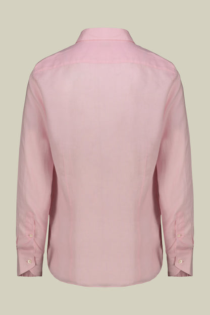 Men's casual shirt with classic collar, 100% linen