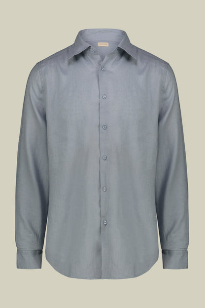 Men's casual shirt with classic collar, 100% linen
