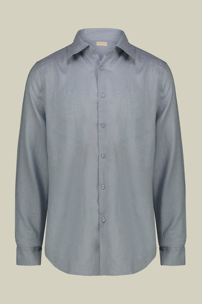 Men's casual shirt with classic collar, 100% linen