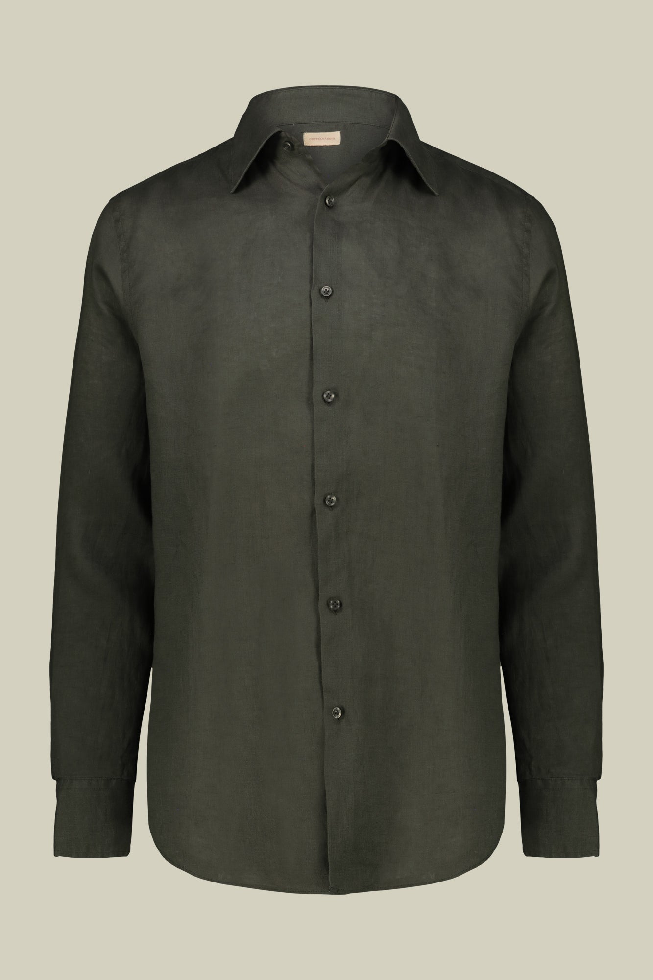 Men's casual shirt with classic collar, 100% linen