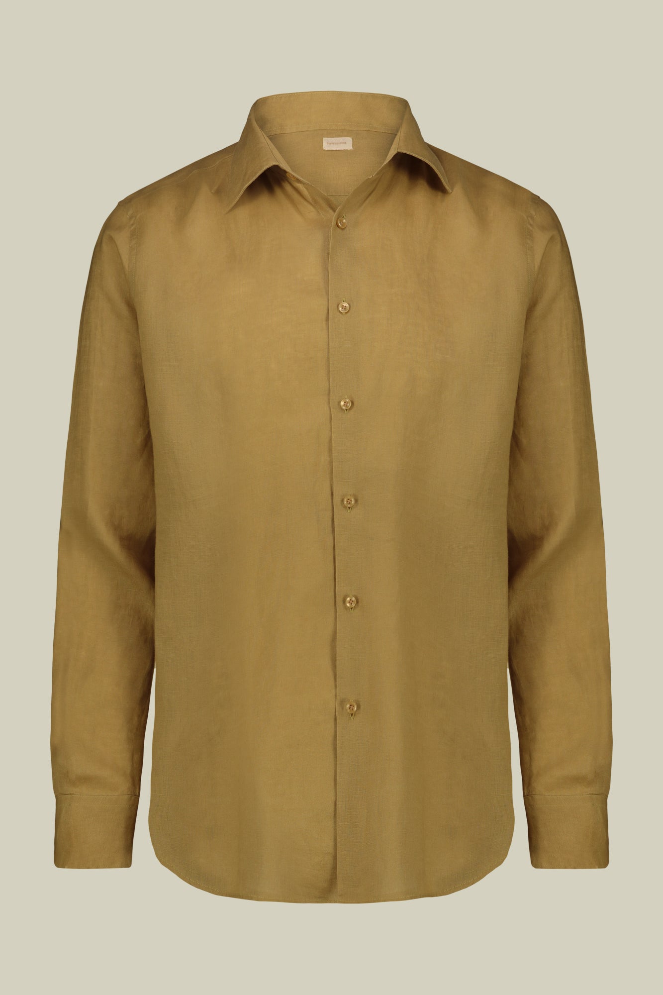 Men's casual shirt with classic collar, 100% linen