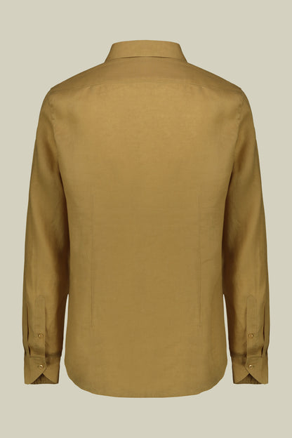 Men's casual shirt with classic collar, 100% linen